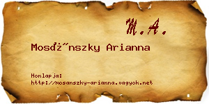 Mosánszky Arianna névjegykártya